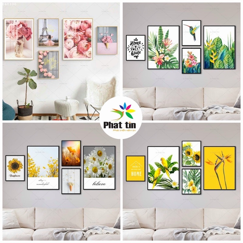 Tranh treo tường, dán tường trang trí nhà cửa, decor phòng khách, tiện lợi chỉ dán không cần khoan tường.