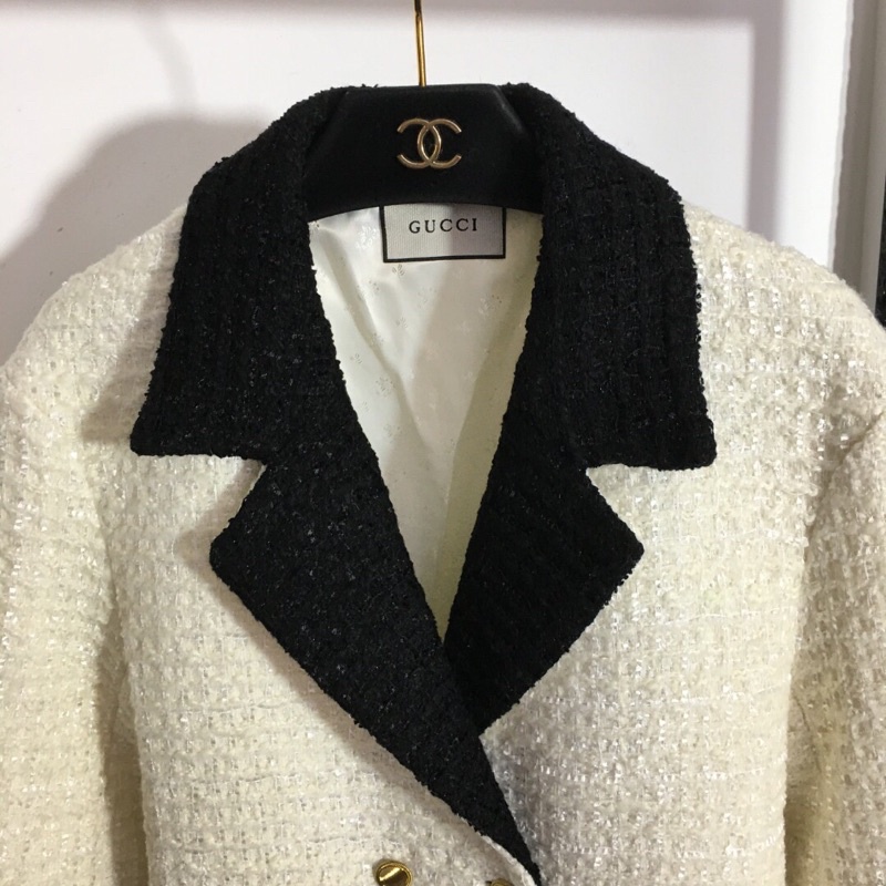 Áo khoác vest vải tweed mẫu mới Gucci GC cao cấp 2023 size SML