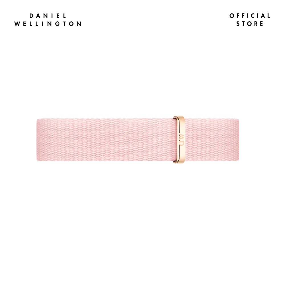 Dây vải nato đồng hồ Daniel Wellington 12mm khóa màu vàng hồng - Cho đồng hồ PETITE CORAL 28mm - DW00200309