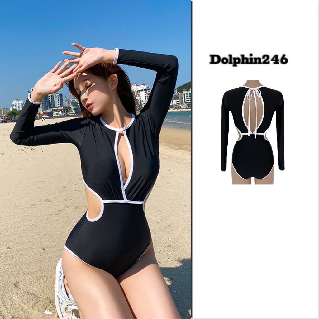 Bikini 1 mảnh liền thân đồ bơi nữ sexy khoe eo hở lưng sexy cá tính che khuyết điểm hàng Quảng Châu chất đẹp 2774 A-26
