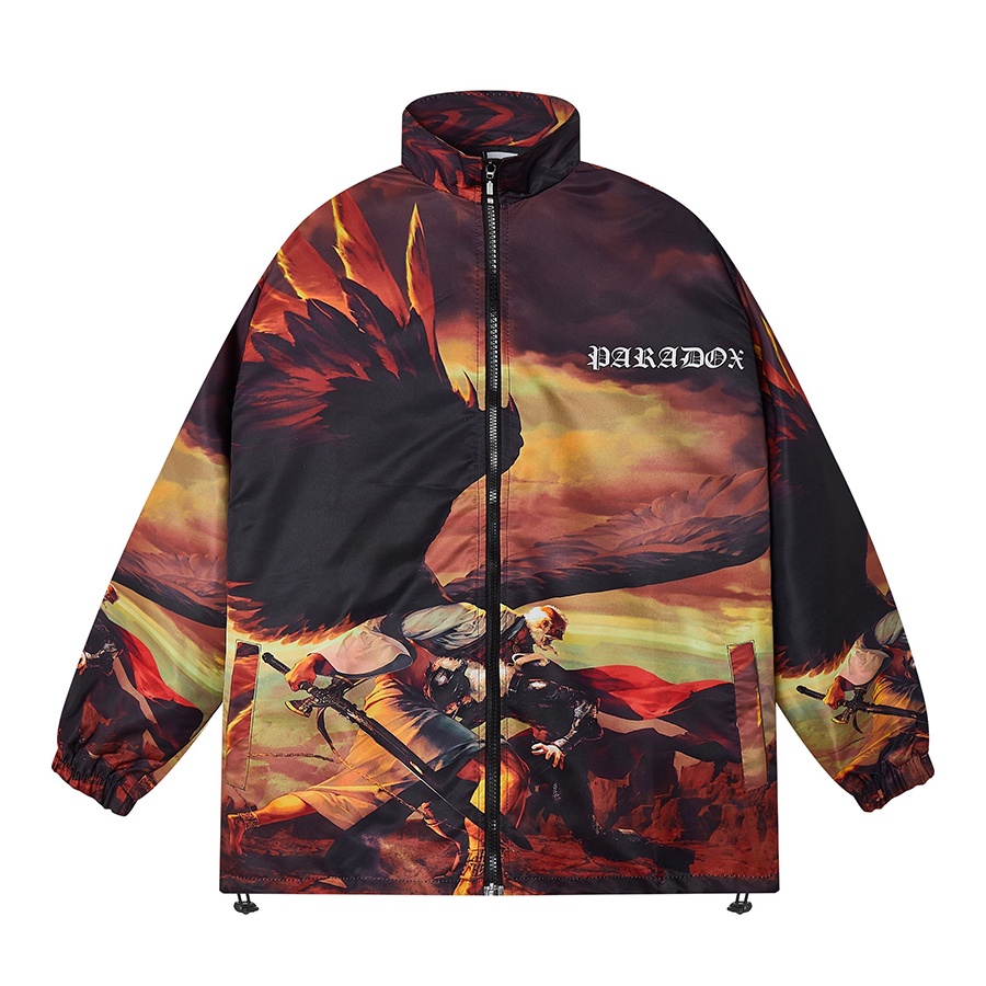 Áo khoác dù 2 lớp Paradox form rộng - Unisex - in hình - CAVALRY MAN