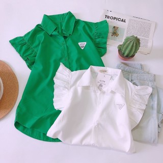 Áo kiểu tay tiên cột nơ cổ tà bầu chất lụa mát - jancaroshop