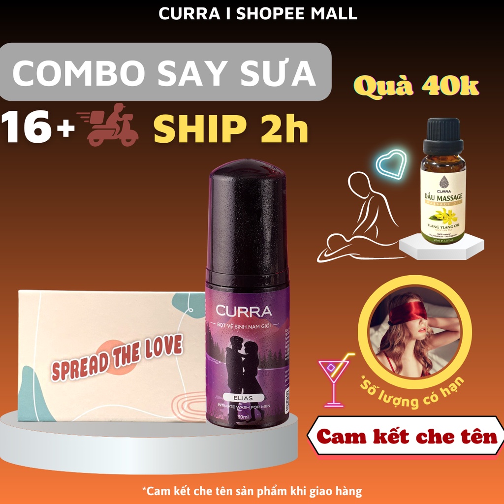 Combo Bộ Bài Thấu Hiểu Spread The Love 50 Lá Cho Cặp Đôi, Bọt Vệ Sinh Elias 30ml Hương Nước Hoa Làm Thơm Chuối CURRA