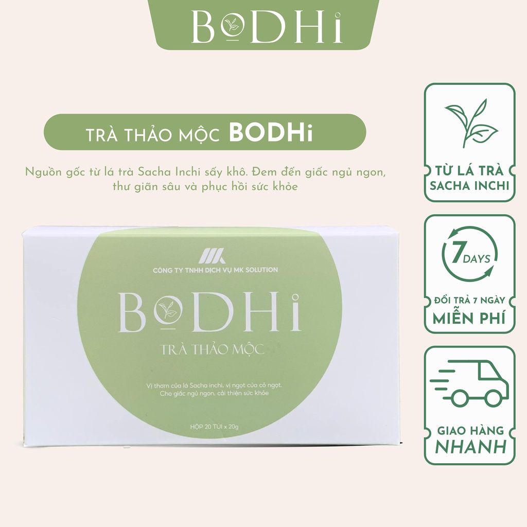 Trà Thảo Mộc Sacha Inchi trà túi lọc BoDHi giúp thanh nhiệt cơ thể, cải thiện vóc dáng nguyên liệu hữu cơ-40g