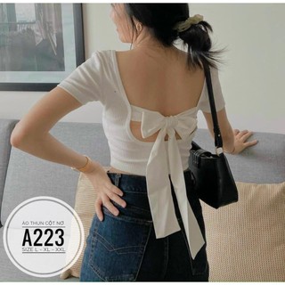 Bigsize áo thun cột nơ a223