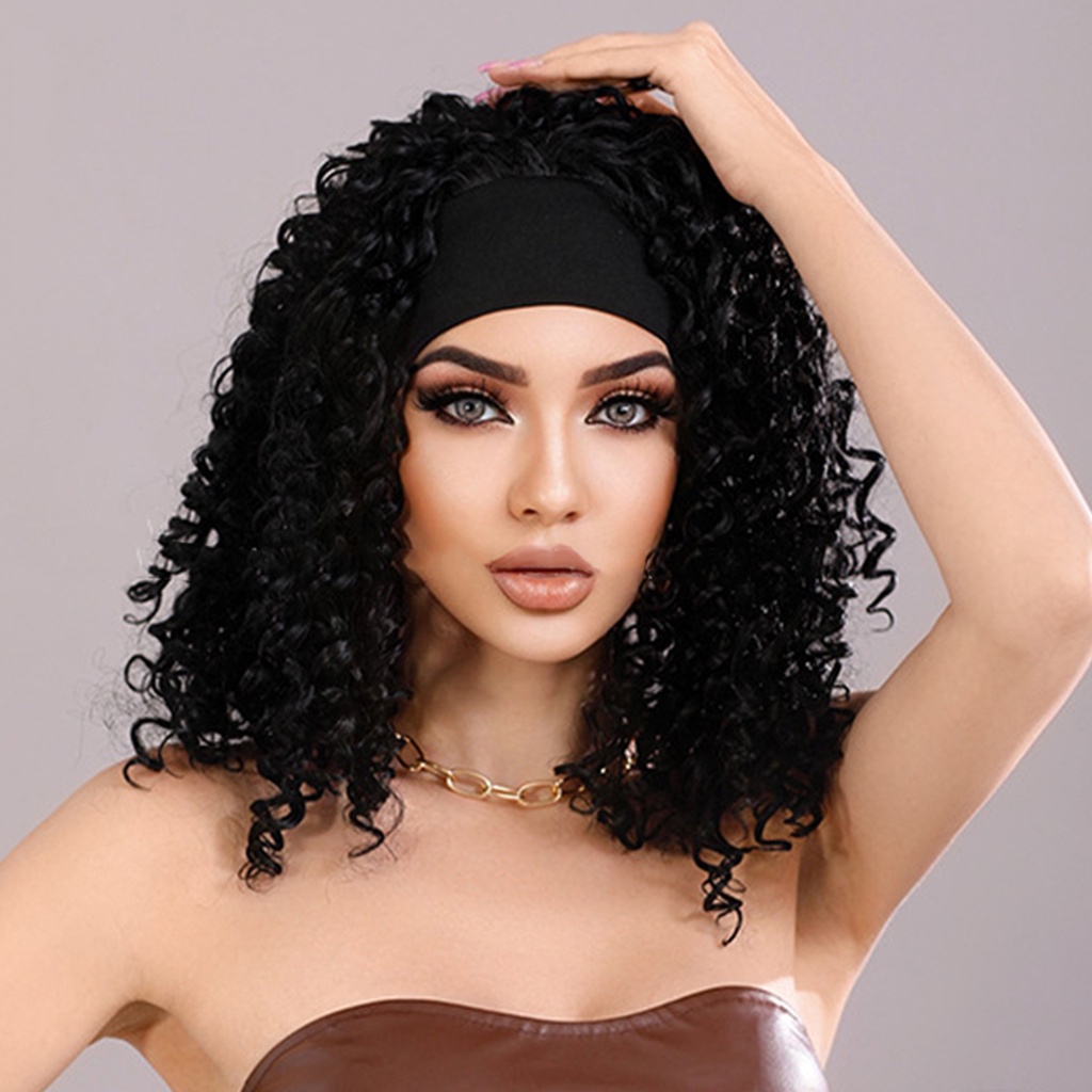 Lady Afro Xoăn Dài Trung Bình Thanh Lịch Làm Đạo Cụ Chụp Ảnh Hàng Ngày