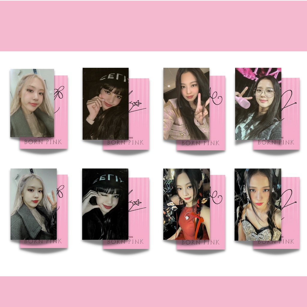 SET 4 CARD VINYL BORNPINK BLACKPINK - KHÔNG CHÍNH HÃNG
