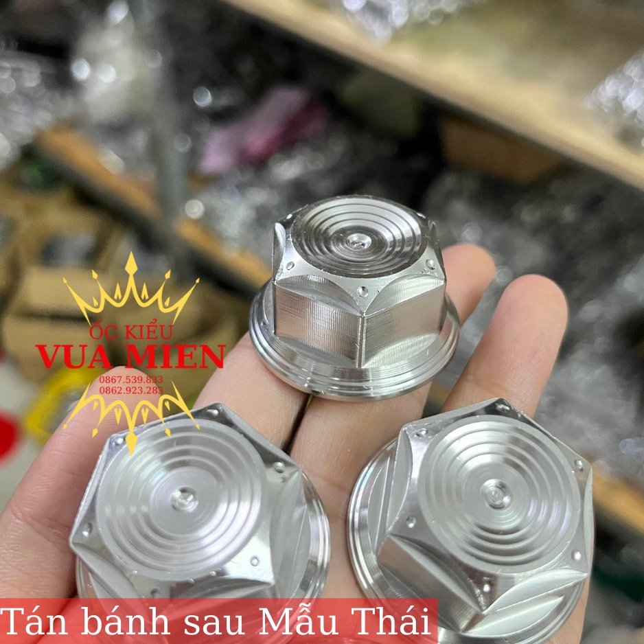 Tán bánh sau Inox 304 Mẫu M3 và Mẫu Thái dành cho các dòng xe Vario, AB, Vision, Click