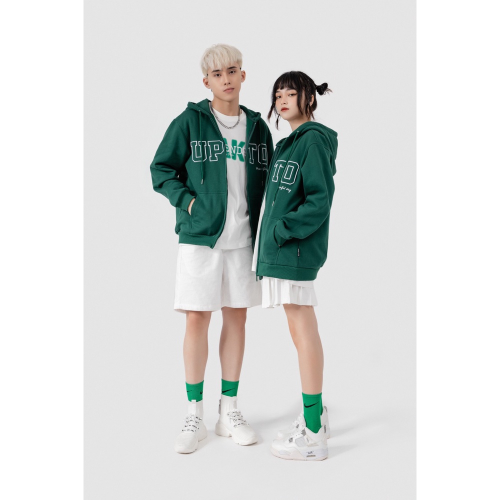 Áo hoodie zip unisex - TOTODAY - Up to Powerful day - U1AKH12201