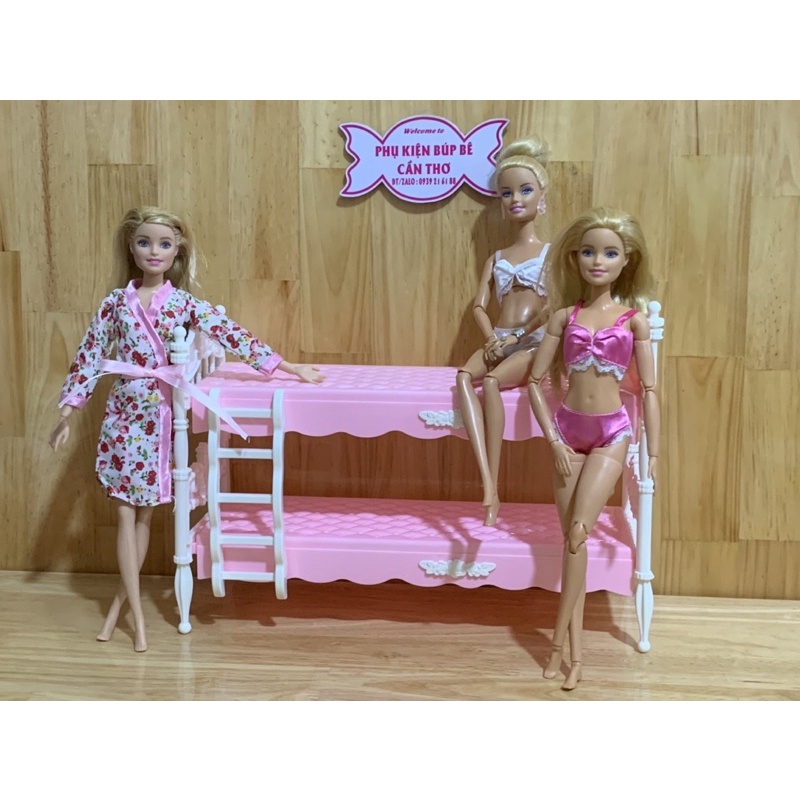 Giường tầng cho bup bê Barbie, Licca, Xinyi, Kexin…hoặc bup bê có chiều cao dưới 30cm