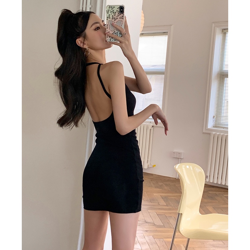 Lalisas Đầm Hở Lưng Phong Cách Âu Mỹ Quyến Rũ Cho Nữ