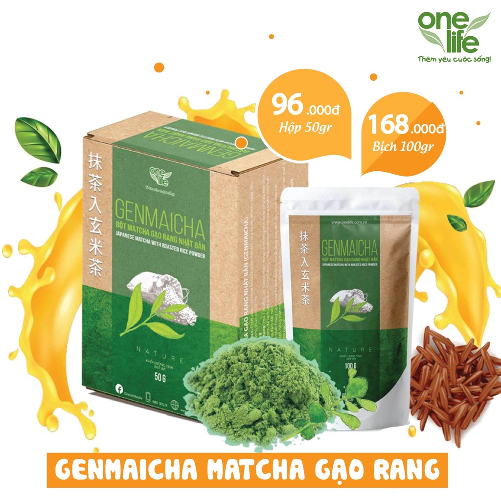 Combo 6 hộp Matcha Trà xanh Gạo rang GENMAICHA - 6 Hộp x 50gr/ hộp
