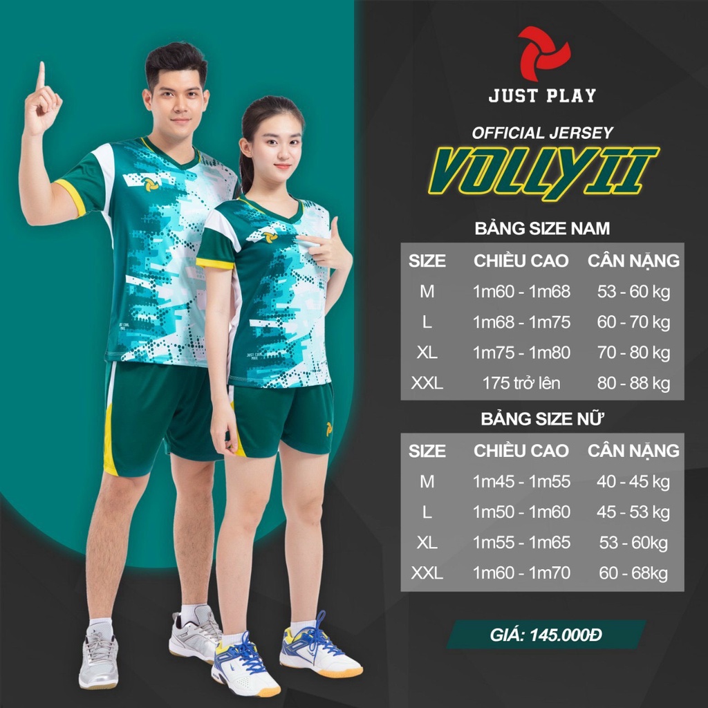 Bộ Quần Áo Bóng Chuyền Justplay Volly 2 - Mềm Mại - Thoáng Khí