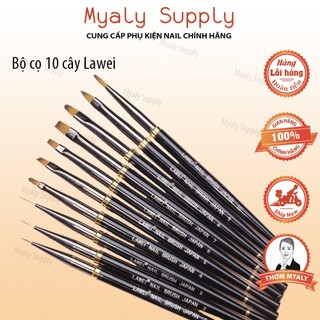 Cọ vẽ nail cọ nét hoa cúc bản màu nước lawei 10 cây 1557