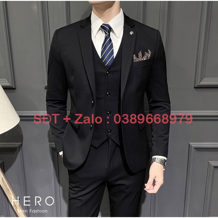 Áo Vest Nam Cao Cấp Màu Đen, Áo Blazer, Áo Suit Nam Hàn Quốc 1 khuy, 2 khuy, 6 khuy.