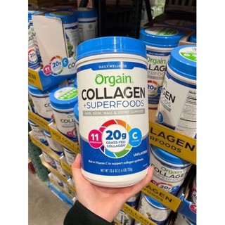 Bột Orgain collagen & Superfood 726g mỹ