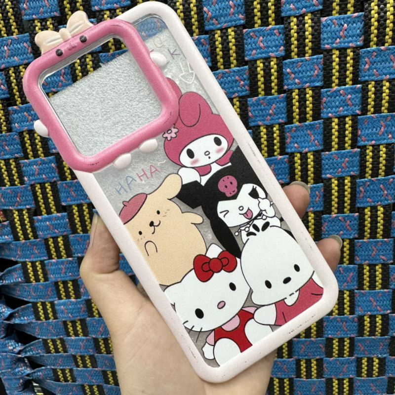 Case ốp lưng Xiaomi Redmi 10C / Poco C40 dẻo nơ nhiều hình siêu dễ thương cạnh vuông ôm máy