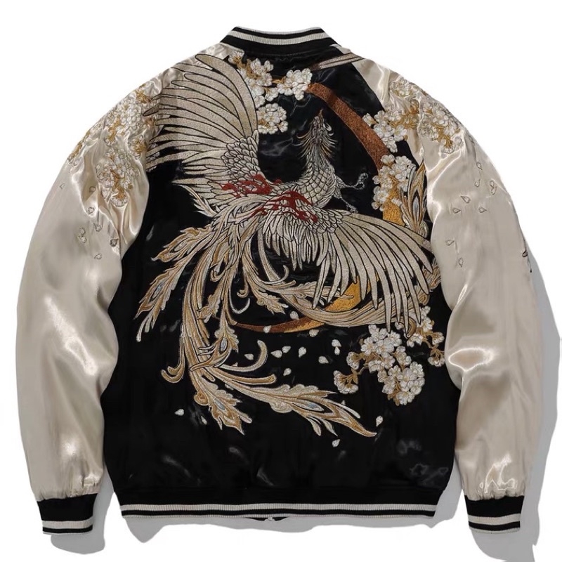 ÁO KHOÁC BOMBERJACKET SUKAJAN THÊU TỨ LINH