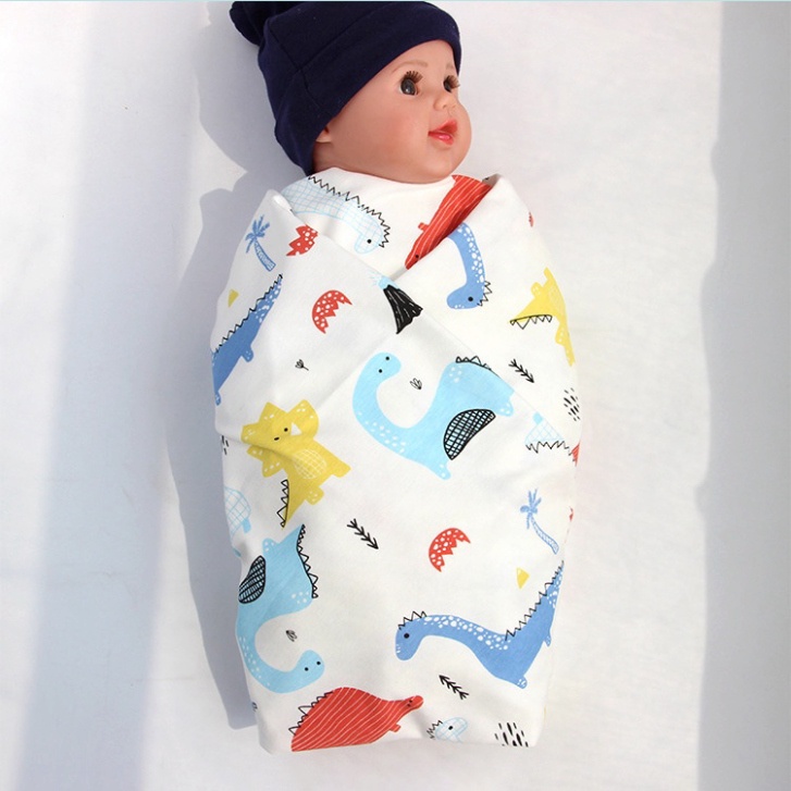 Khăn quấn bé sơ sinh loại mỏng 85cm x 85cm, vải cotton mềm mại, dùng làm khăn tắm cho bé, chăn đắp điều hòa mùa hè