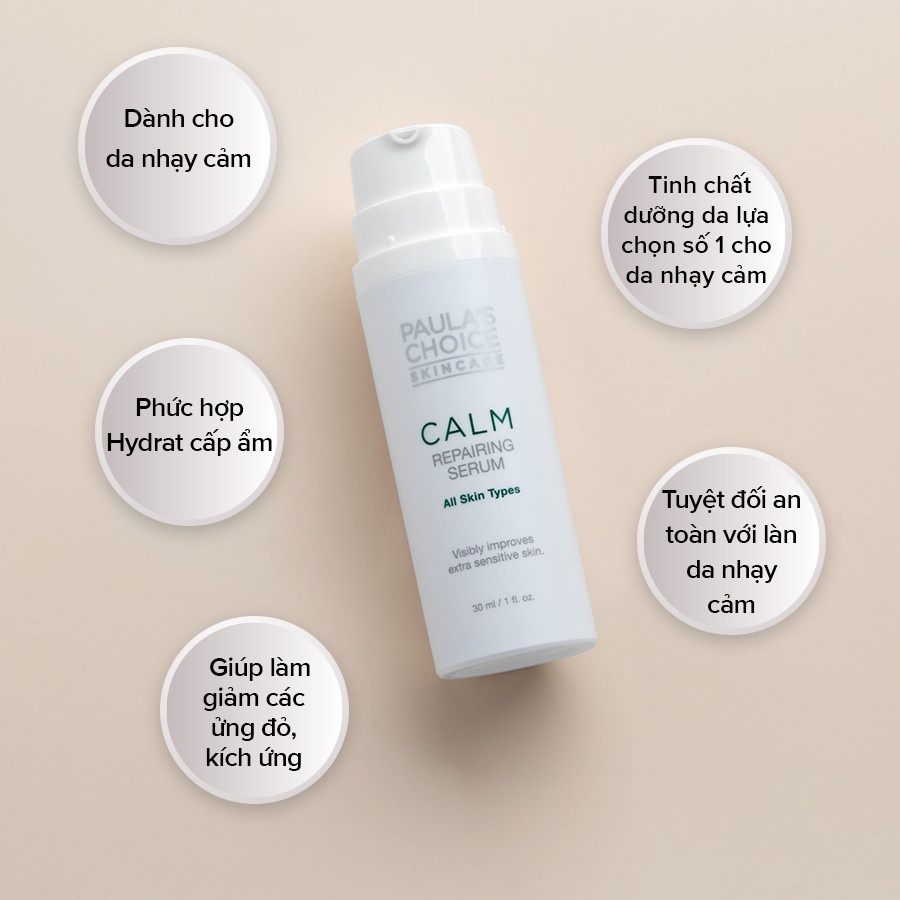 [PAULA'S CHOICE] Serum Giúp Phục Hồi Cho Làn Da Nhạy Cảm Calm Repairing Serum 30ml (Mã 3702)
