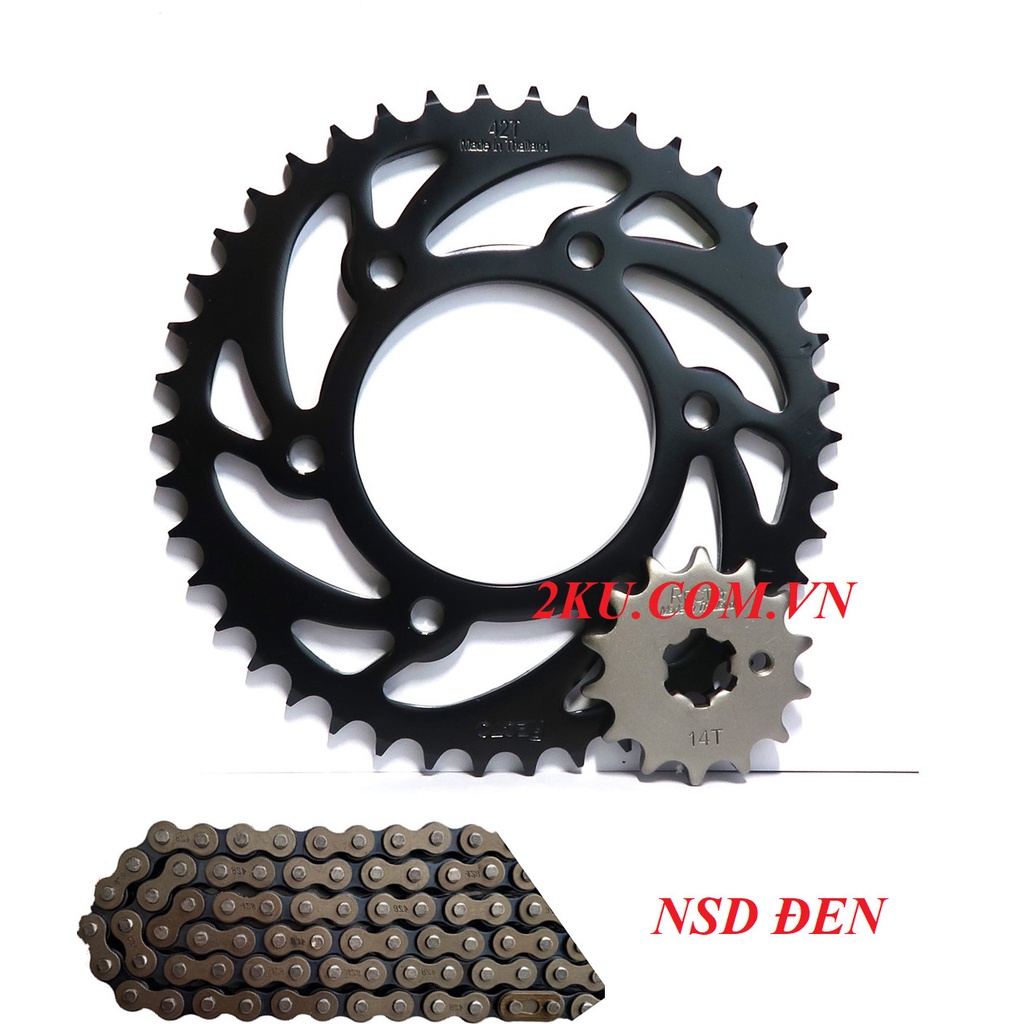 Thông số nhông sên dĩa zin (nsd) – nhông xích 2KU Yamaha Exciter 155:- 00