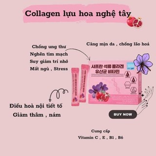 Bột Uống Collagen Lựu Đỏ Nhụy Hoa Nghệ Tây Saffron Bio Cell