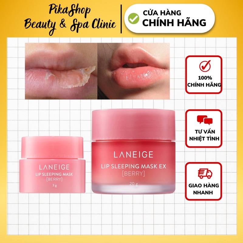 Mask Ngủ Môi Laneige Lip Sleeping Mask Mặt Nạ Ngủ Môi Minisize 3g Hàn Quốc