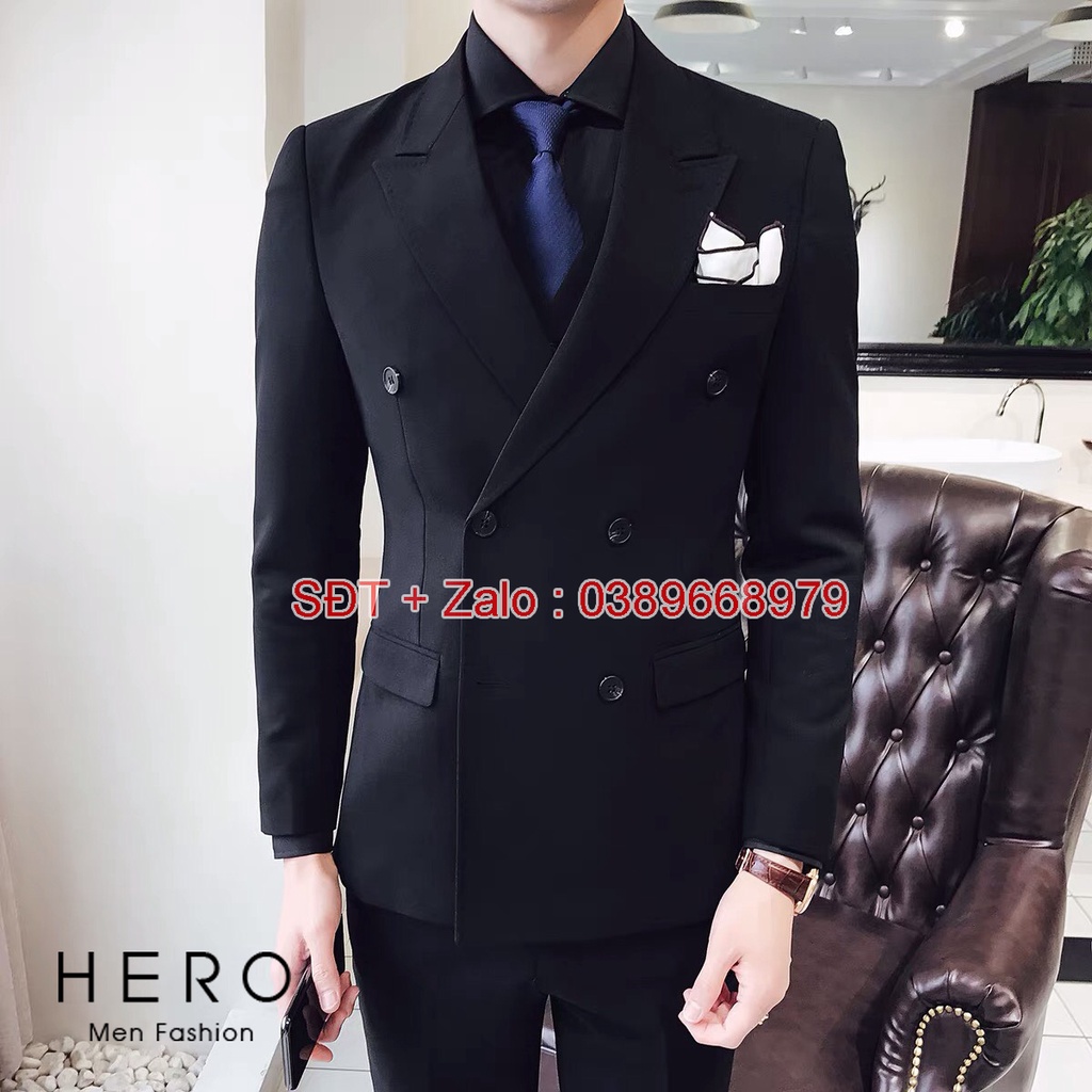 Áo Vest Nam Cao Cấp Màu Đen, Áo Blazer, Áo Suit Nam Hàn Quốc 1 khuy, 2 khuy, 6 khuy.