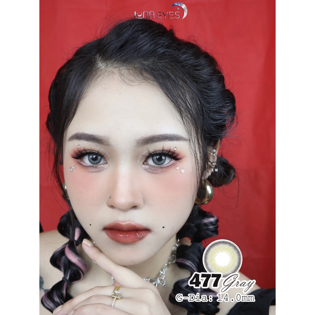 [Mã BMLT35 giảm đến 35K đơn 99K] Kính áp tròng LUNA EYES 477 GRAY - Lens size nhỏ