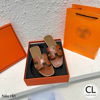 Dép lê HM chất da rắn cao cấp - 4 màu sành điệu