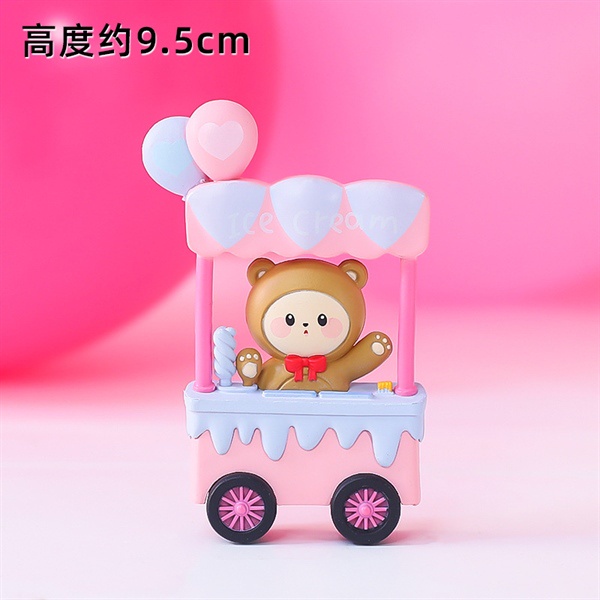 SP069378 - Trang trí tàu gấu + chùm bóng nhựa đặc
