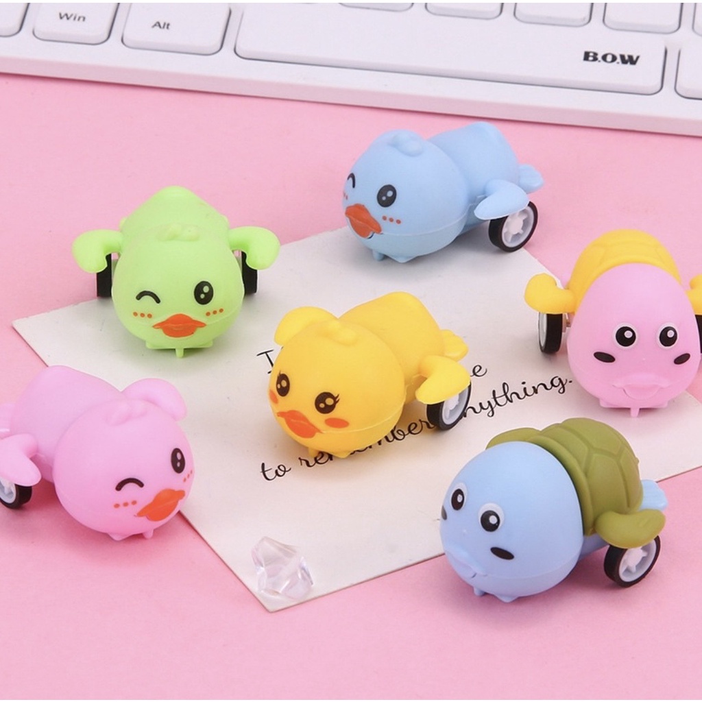 Đồ Chơi Mẫu Xe Hoạt Hình Và Công Trường Cho Bé, Xe Mini Chạy Đà Dễ Thương.