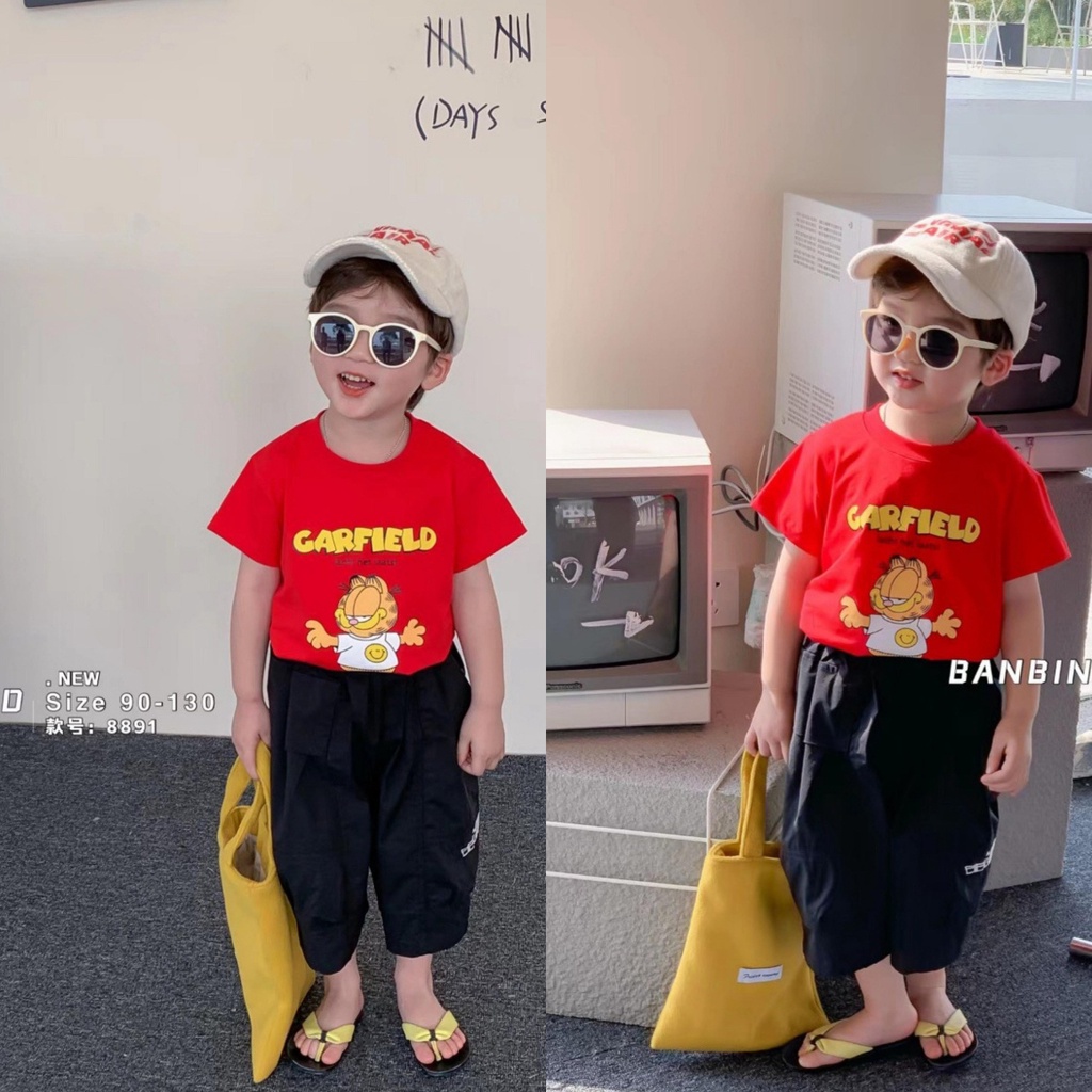 Áo thun bé trai size nhí Banbino 07-16kg áo cộc tay cho bé cao cấp chất thun lạnh co giãn thoải mái thời trang qate