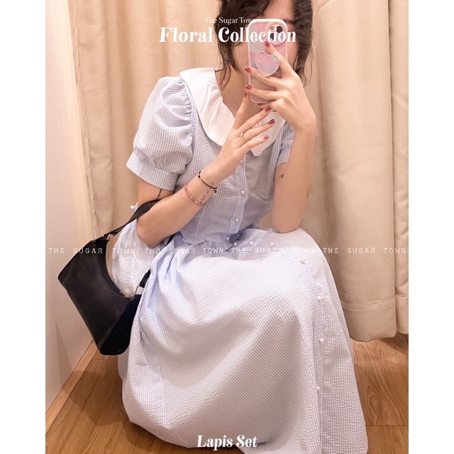 Set váy áo Lapis dáng xoè xinh xắn SugarTown