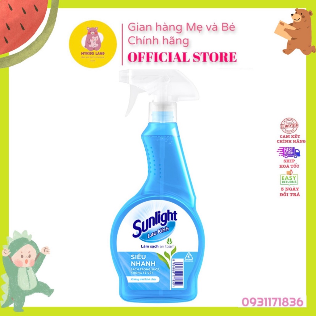 Nước lau kính, lau bếp đa năng Sunlight 500ml/ 520ml