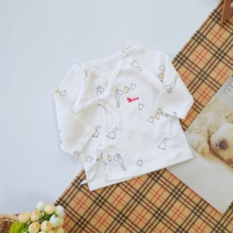 Áo cột dây sơ sinh Bunny cotton cao cấp 3-5kg