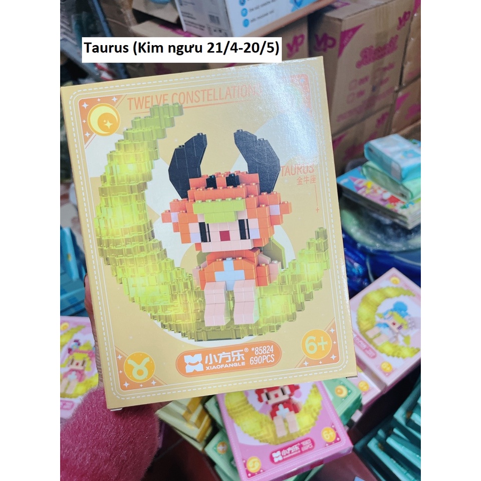 Lego phát sáng 12 cung hoàng đạo có đèn led size to