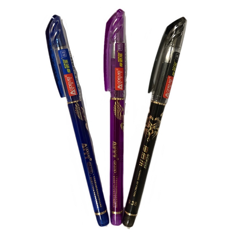 Bút gel nước xoá được AODEMEI GP3176 nét 0.38mm / Bút 3176 có ruột thay 0.5mm I Bút bay màu trên vải khi là ủi
