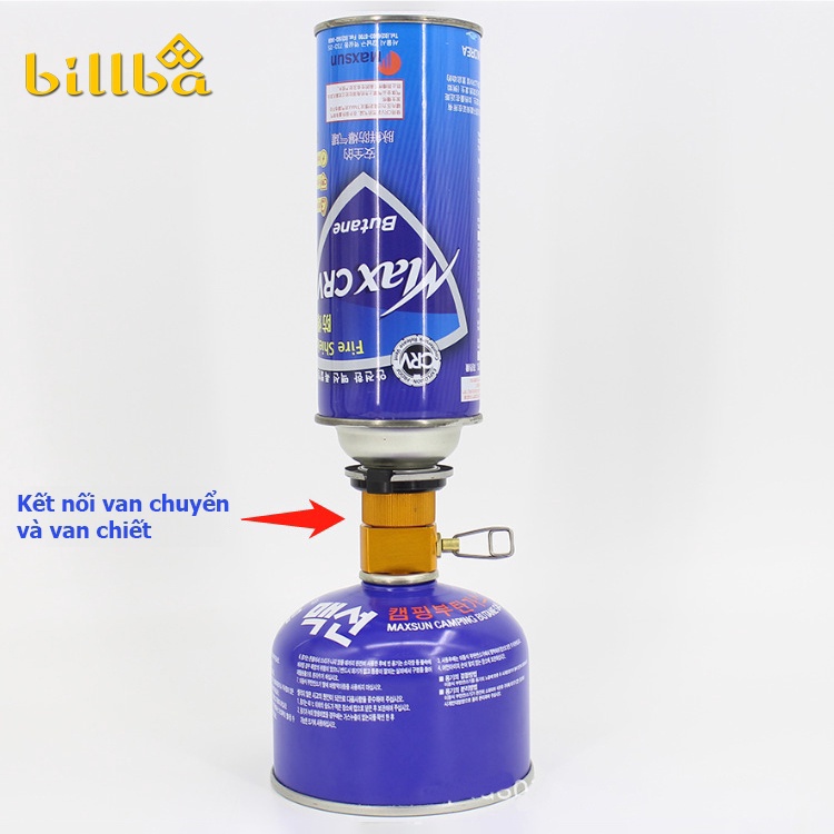 Đầu van bơm sang chiết nạp ga cho bình gas du lịch dã ngoại lùn   - Billba camping