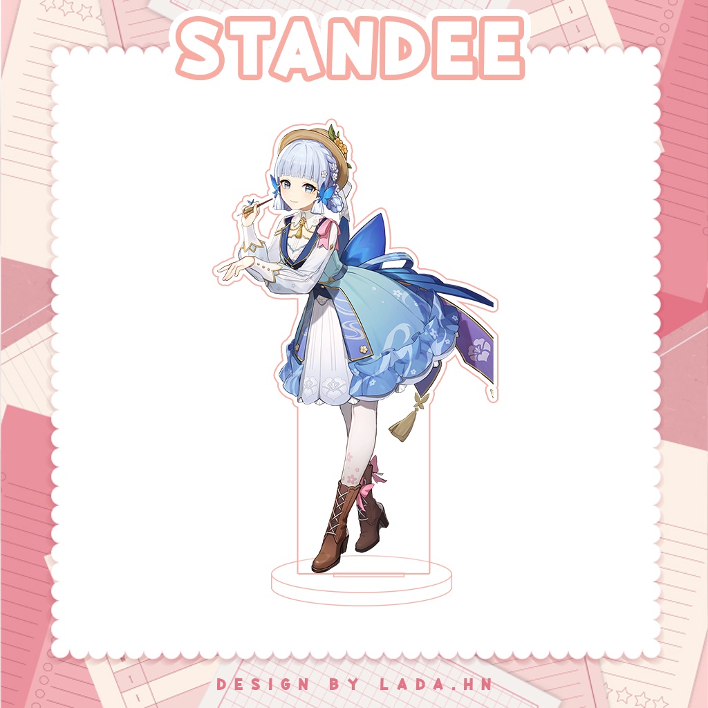 Móc khóa mô hình standee đứng để bàn Ayaka Genshin Impact Lada anime đáng yêu chibi trang trí quà tặng