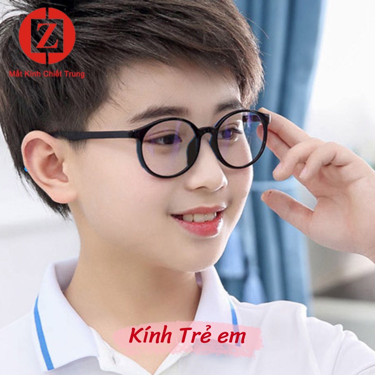 Kính mắt chống bức xạ và ánh sáng xanh cho bé 2-9 tuổi, gọng cổ điển, phù hợp học online trên máy tính, mã H2801