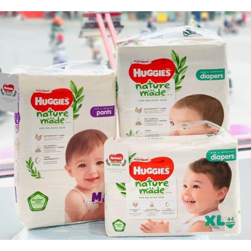 Tã quần/ dán Huggies Platinum Made cao cấp cho bé