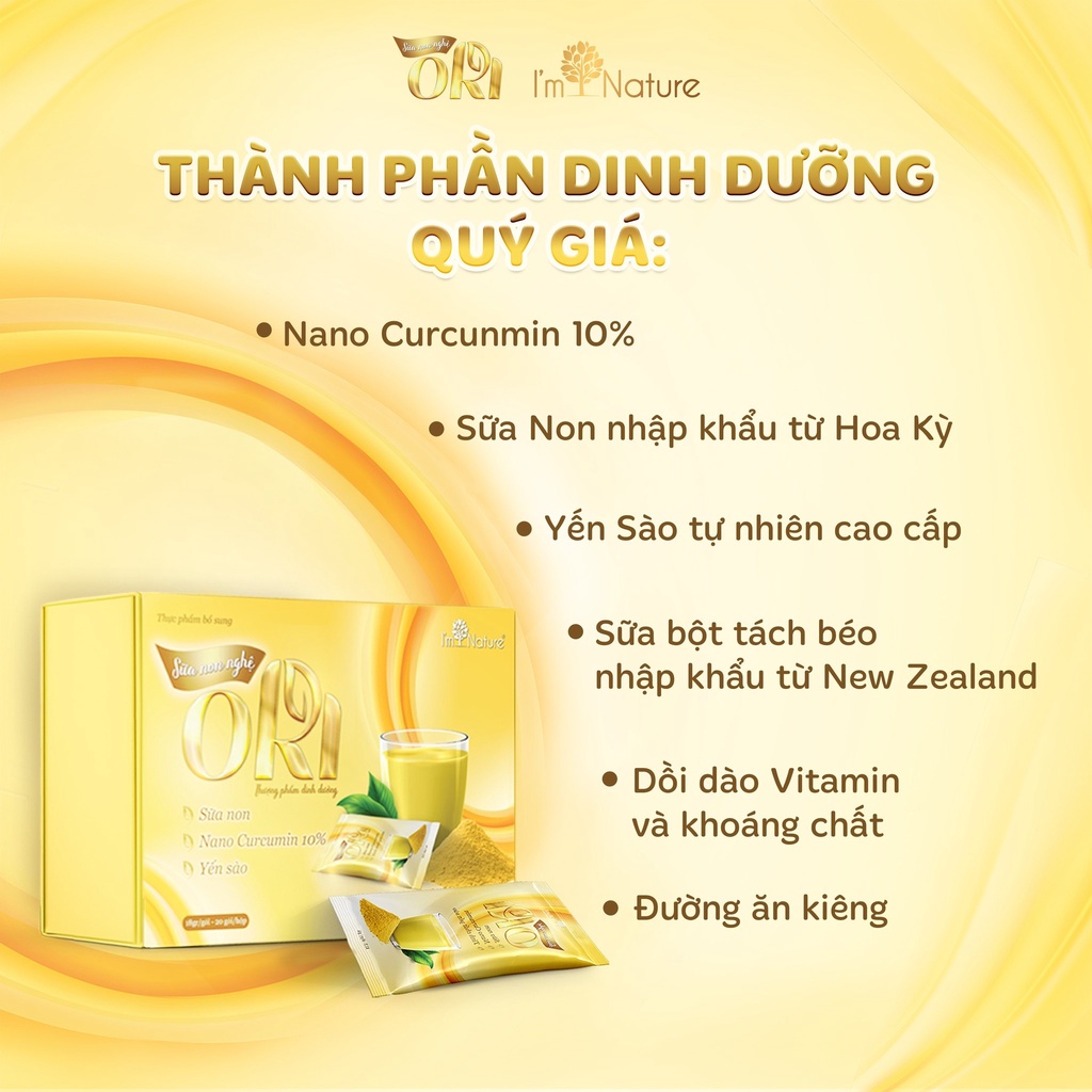 Sữa Non Nghệ Ori - Giảm Đau Dạ Dày - Phục Hồi Sức Khỏe - Tăng Cường Đề Kháng (20g/H360g)