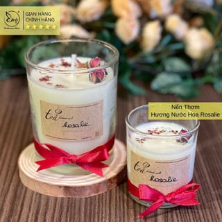 Nến Thơm Nước Hoa Rosalie Hương Hoa Hồng, Tỏa Handmade Candle, Nến Thơm Thư Giãn Với Mùi Hương Quý Tộc Sang Trọng