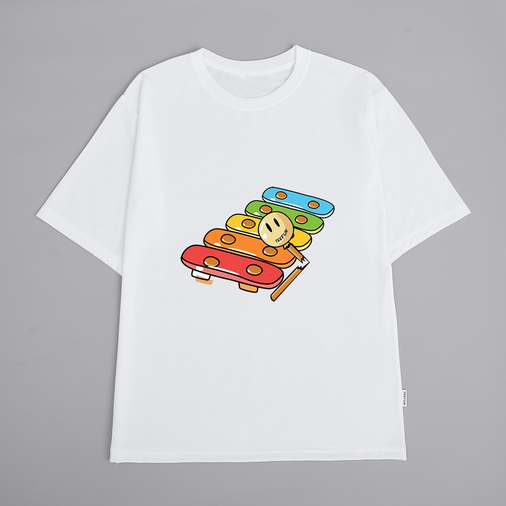 Áo Thun Unisex Color TEEFUN (Có size trẻ em, Tay ngắn và Tay lỡ) Cotton 082