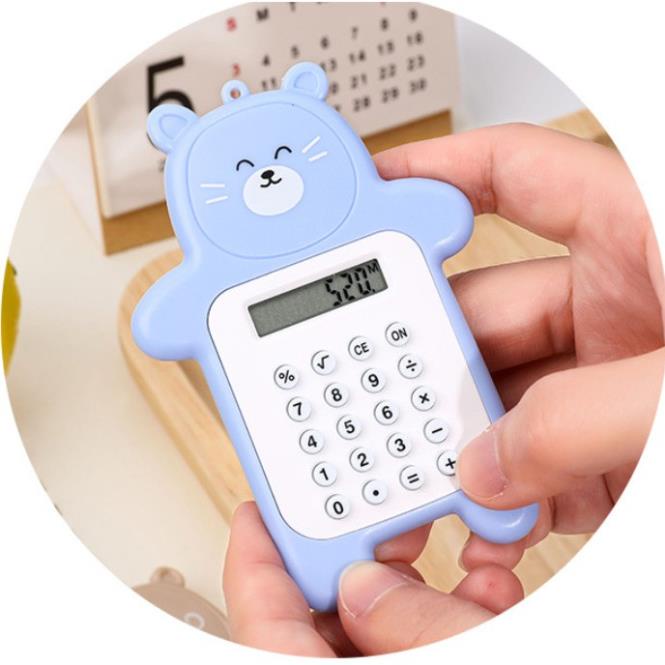 Máy tính mini bỏ túi hình gấu mập siêu dễ thương