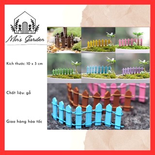 Hàng rào gỗ các màu 🔥FREE SHIP🔥  phụ kiện trang trí tiểu cảnh