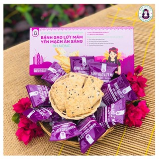 Bánh Mầm Gạo Lứt Mè Đen Cô Gái Bhnong, Bánh Ăn Kiêng Giảm Cân Ít Ngọt, Ăn Thực Dưỡng [HOẢ TỐC]