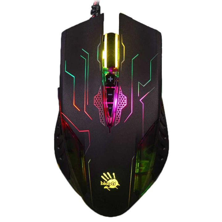 Chuột Gaming A4Tech Bloody Q50 Neon X-Glide 3200 DPI 6 Phím - Hàng Chính Hãng