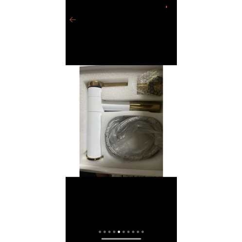 Vòi Lavabo NÓNG LẠNH TĨNH ĐIỆN TRẮNG ĐEN